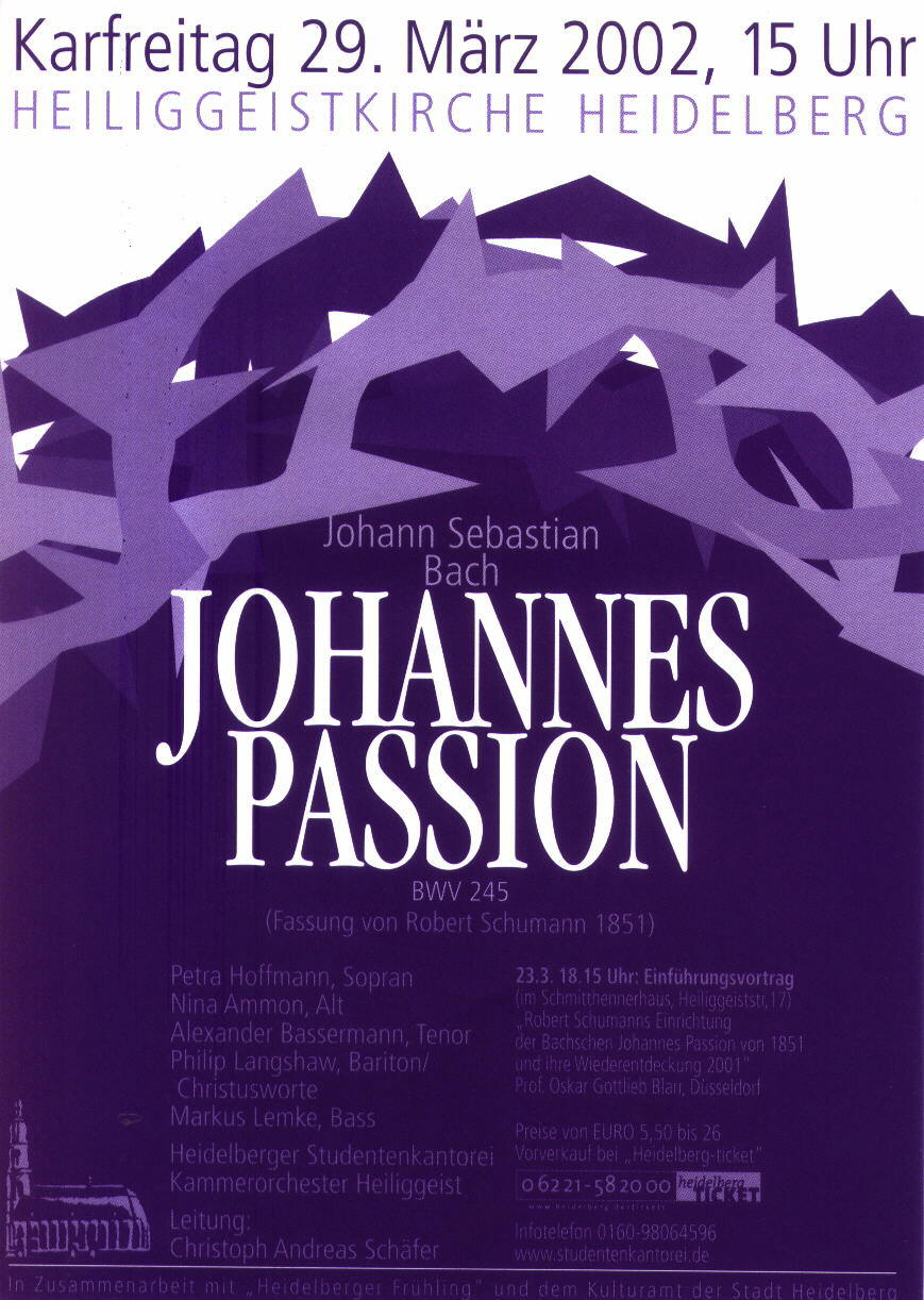 Plakat Johannespassion