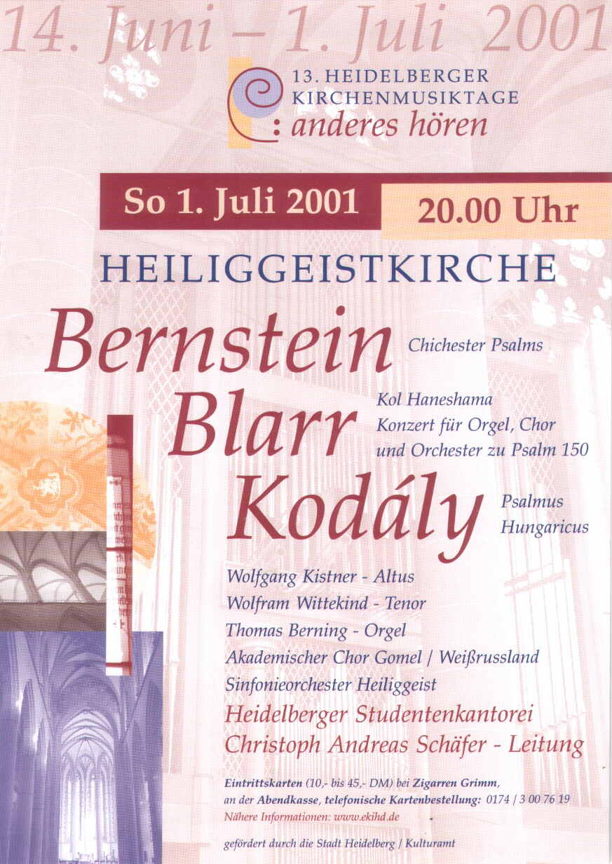 Plakat Psamlmenkonzert